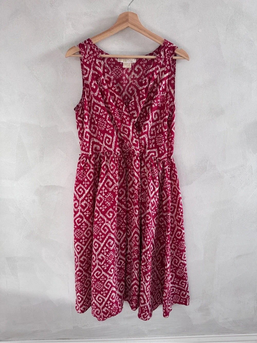 Michael Kors - Sleeveless Silk Cross-Over Front Midi Dress